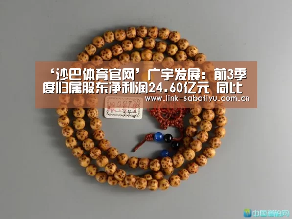 ‘沙巴体育官网’广宇发展:前3季度归属股东净利润24.60亿元 同比增6.64%(图4) 沙巴体育平台